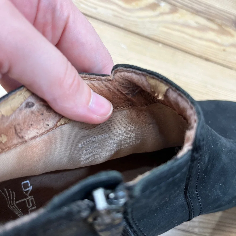 Dansko black suede